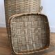 Large wicker/vintage bamboo laundry basket with lid