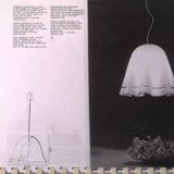 White Blown Glass Pendant Mod. Zenda by Luciano Vistosi, Italy