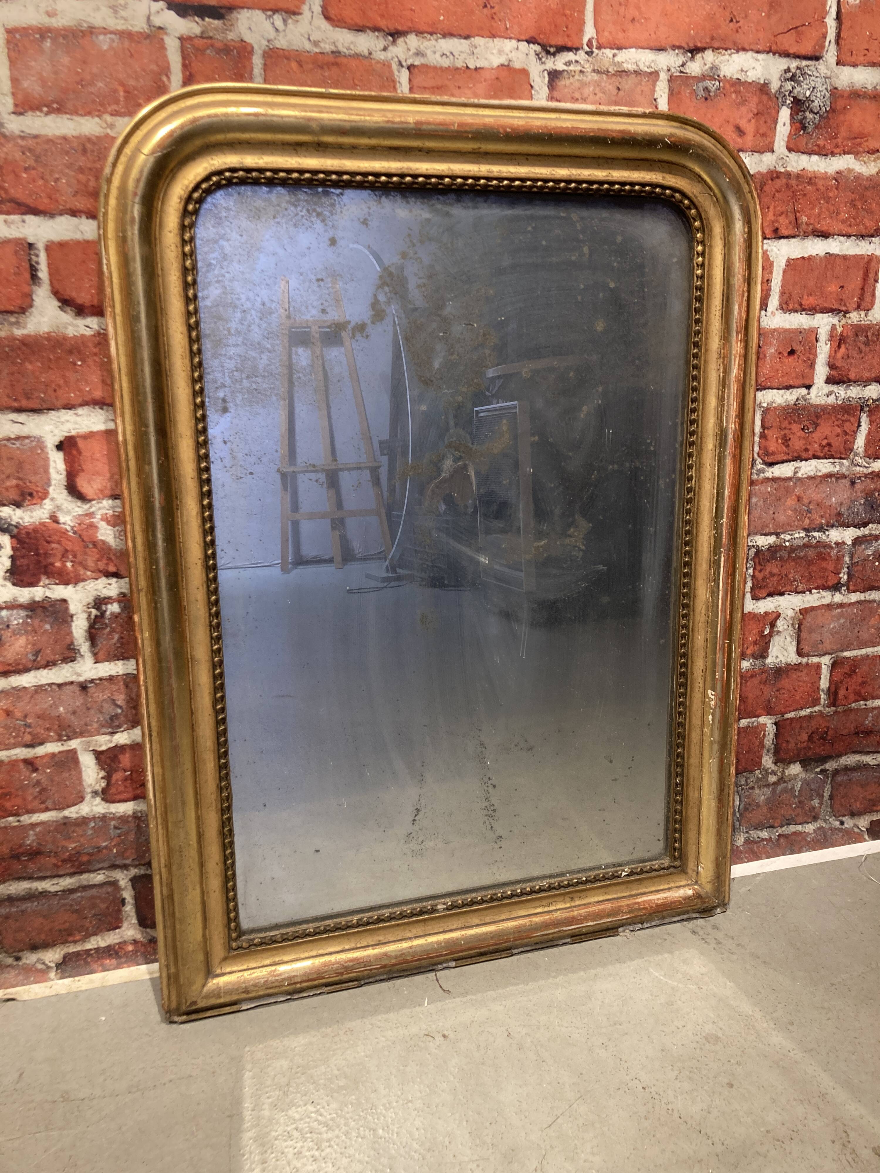 Antique Louis Philippe wooden mirror