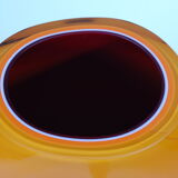 Vase en verre orange fait à la main XL
