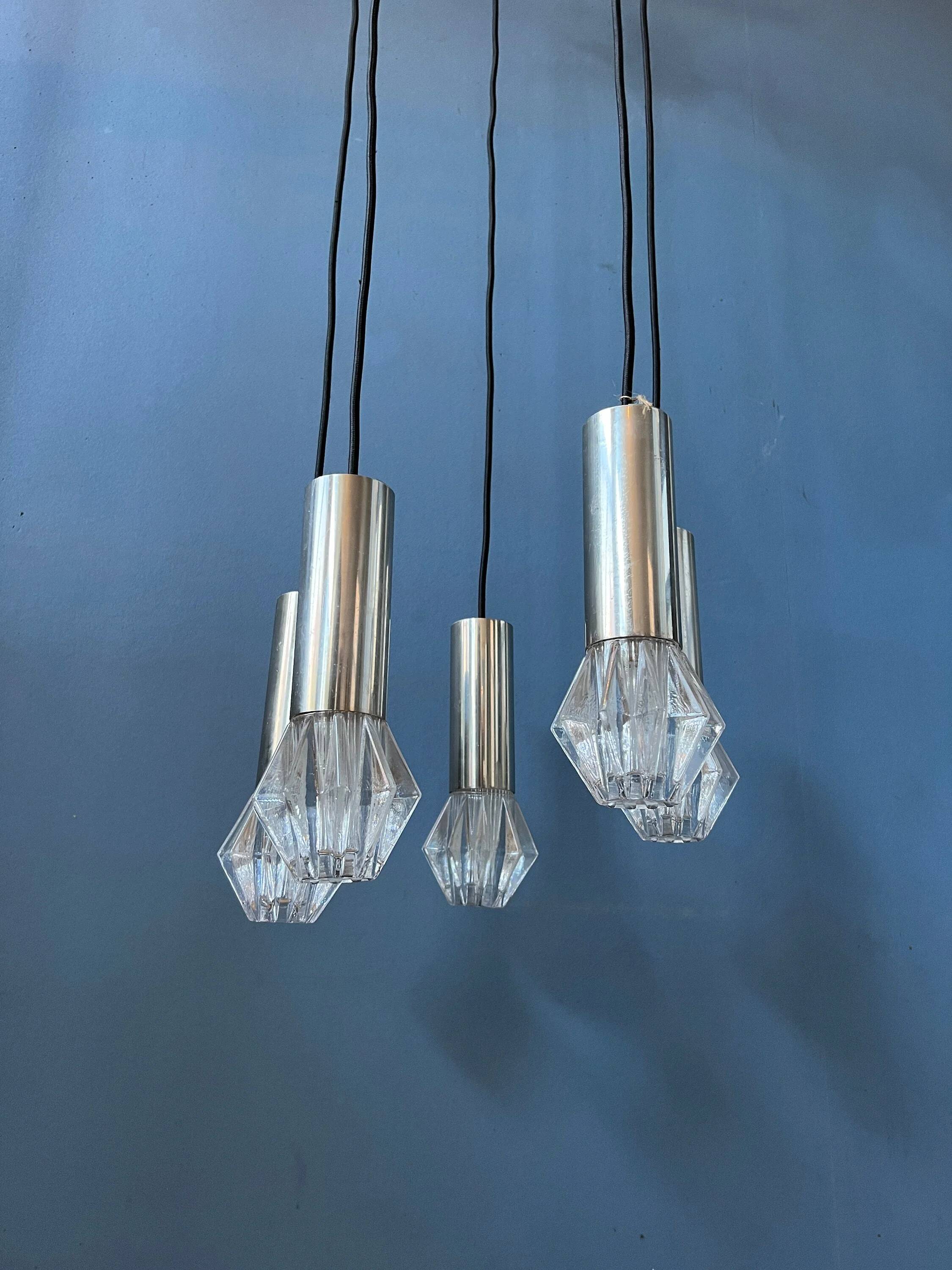 Suspension cascade Space Age Mid-Century / luminaire vintage