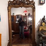 large mirror gilded fireplace eighteenth style