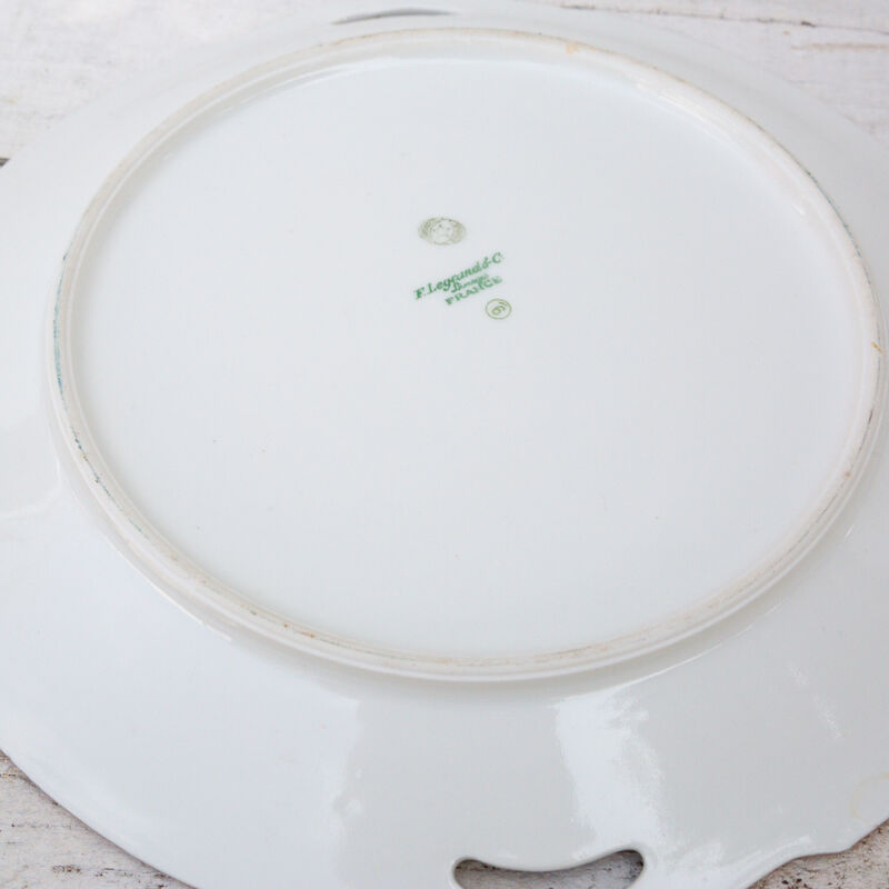 Dish with handles floral pattern