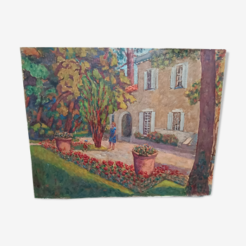 Painting on bastide canvas