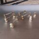 6 silver metal knife holders