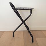 Tubecon - Tabouret pliable intelligent à trois places - Noir - Grèce - Années 1980