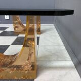 Glass coffee table in the style of marie-claude de fouguieres 1970s