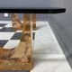 Glass coffee table in the style of marie-claude de fouguieres 1970s