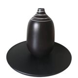 Vase Ovale Noir Élégance Mystique