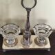 crystal and silver-plated metal salt and pepper shaker Christofle