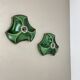 Set of Two Modernist Ceramic Fat Lava Wall Lights by Pan Ceramics, Germany