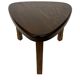 Set of 3 brutalist oak oval side or nesting tables minimalist design 1970s
