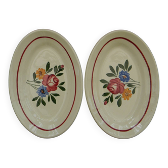 Set of 2 earthenware raviers from sarreguemines. chatenois model.