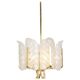 Chandelier by Carl Fagerlund Glass leaves Murano, 1960s