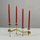 Set of Brass “Swirl” and “Spiral” Candle Holders by Gunnar Ander for Ystad-Metall, Sweden, 1960s