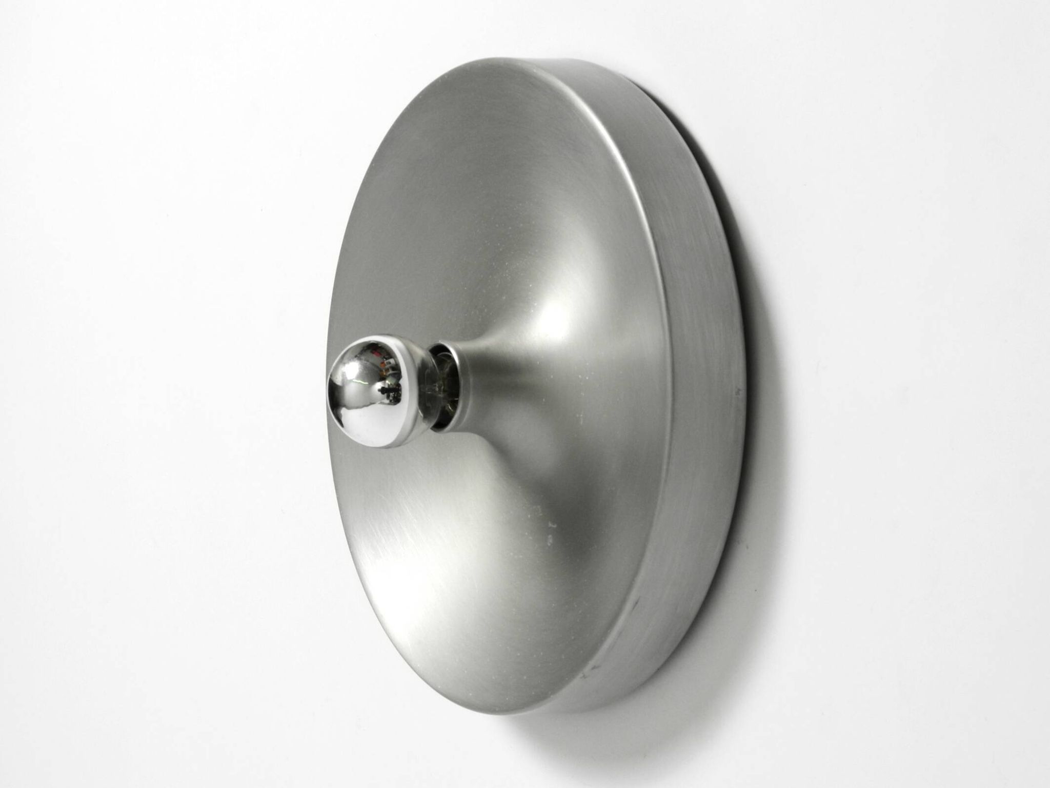 1960s round large Space Age Pop Art aluminum ceiling or wall lamp