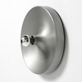 1960s round large Space Age Pop Art aluminum ceiling or wall lamp