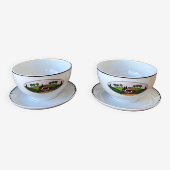 Bowls with Villeroy and Boch naive design cups
