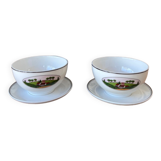 Bowls with Villeroy and Boch naive design cups