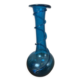 Vase spirale bleu