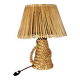 Vintage lamp in braided reed and bamboo