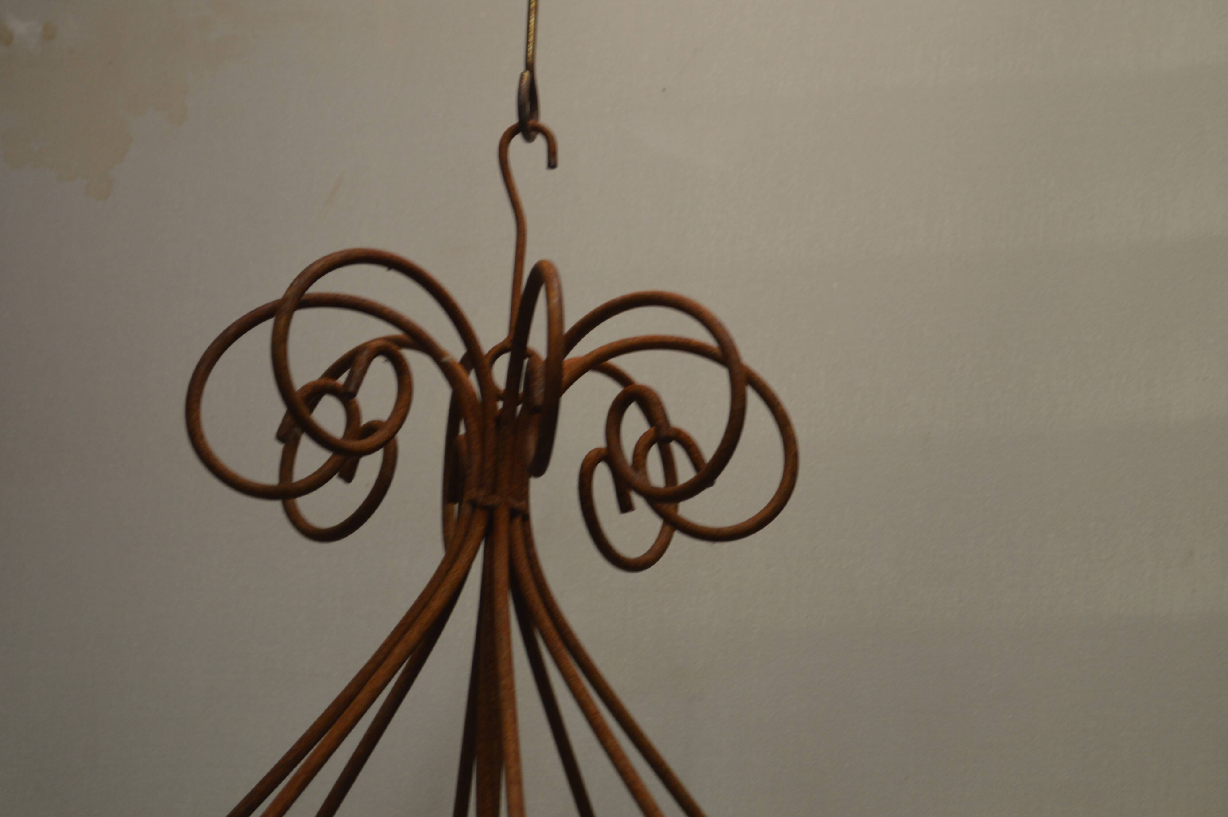 Wrought-iron candle chandelier