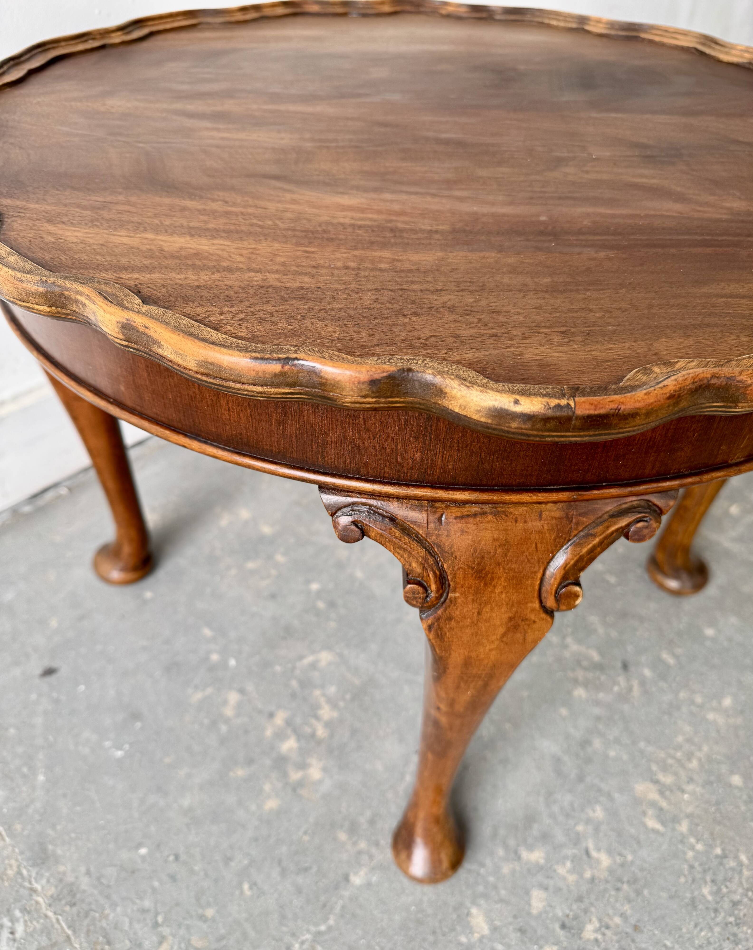 Vintage Round Pie Crust Coffee Table