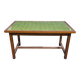 Vintage French dining table with green tiles, 1950s/60s.