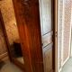 Antique Art Deco solid wood wardrobe with mirror