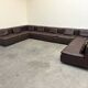 Large leather modular lounge sofa, 1970s
