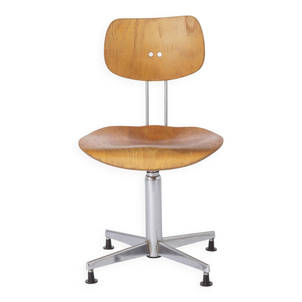 Chaise pivotante Egon Eiermann pour Wilde & Spieth, chaise de bureau Bauhaus des années 1950,