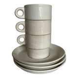 Set 3 cups Creations Prisunic design 1970 Faience de Gien
