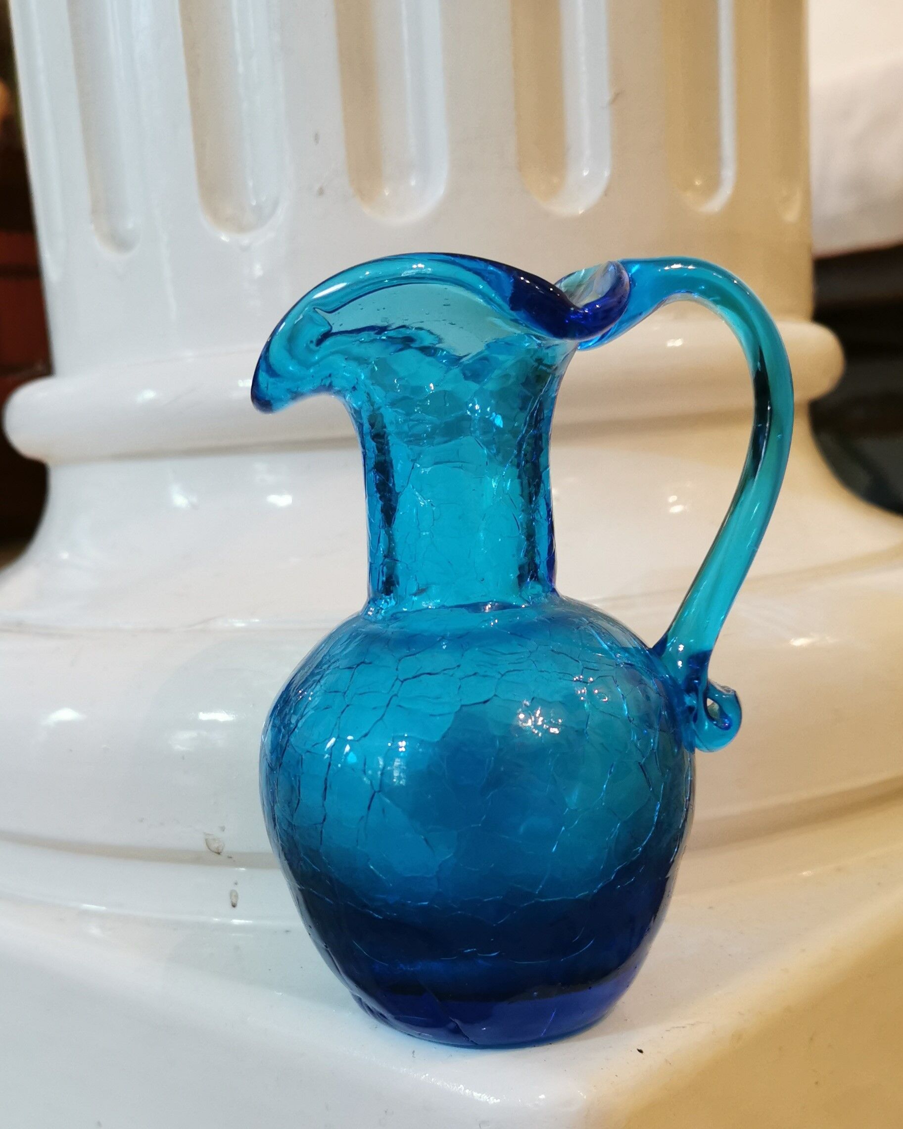 Murano vase with crackled glass