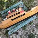Old solid wooden boat