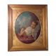 Old oil painting on canvas