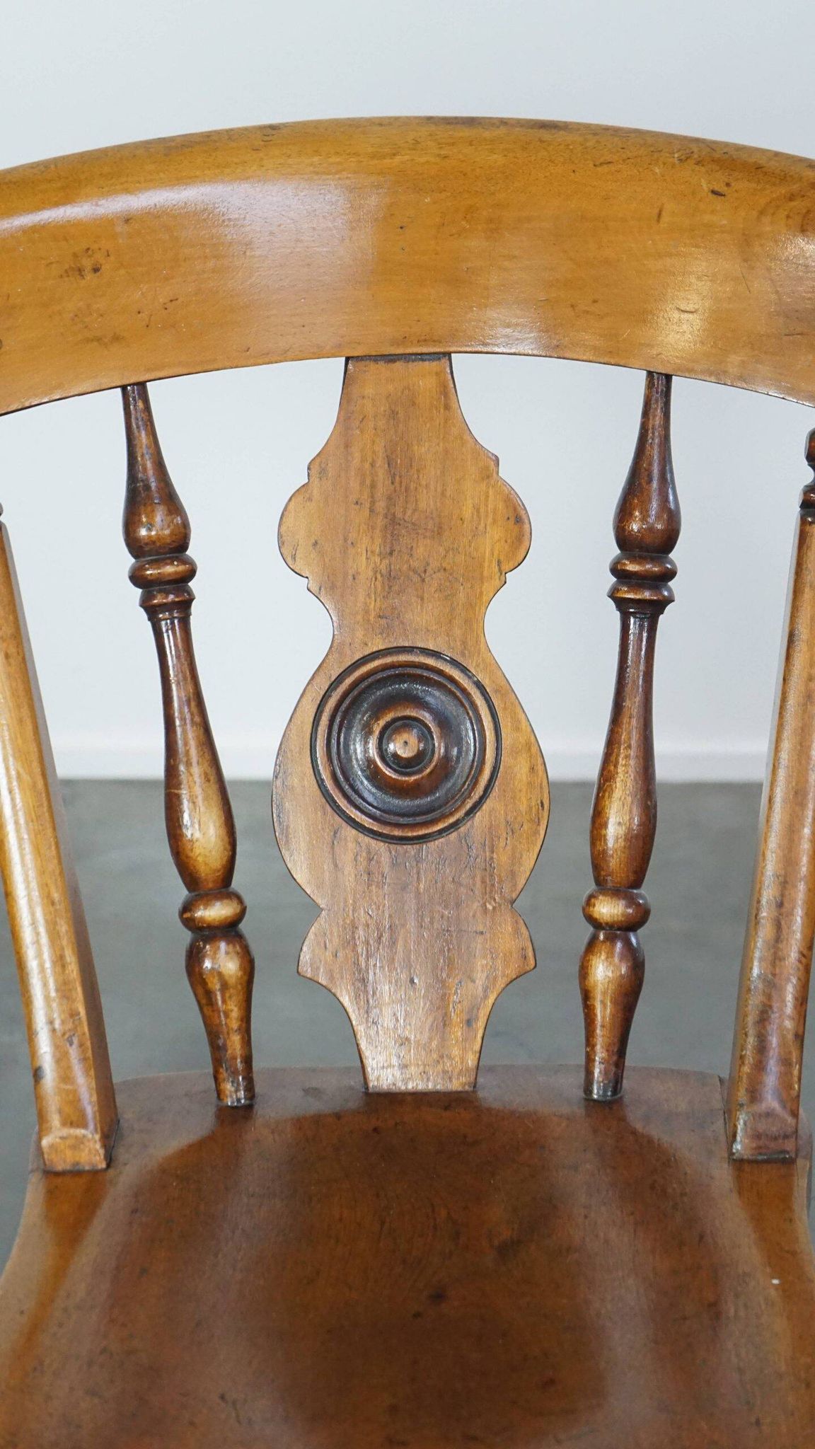 Antique set of 4 wooden dining chairs from the 19th century