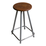Wood and metal stool