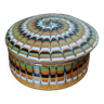 Art Deco ceramic jewelry box with spiral pattern