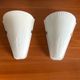 Pair of antique white glass wall lights vintage decoration