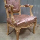 Louis XV style armchair in lacquered wood