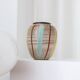 Cream-ivory and multicolor ceramic vase No 27/15 by Dümler & Breiden, German 1960s Mid-Century