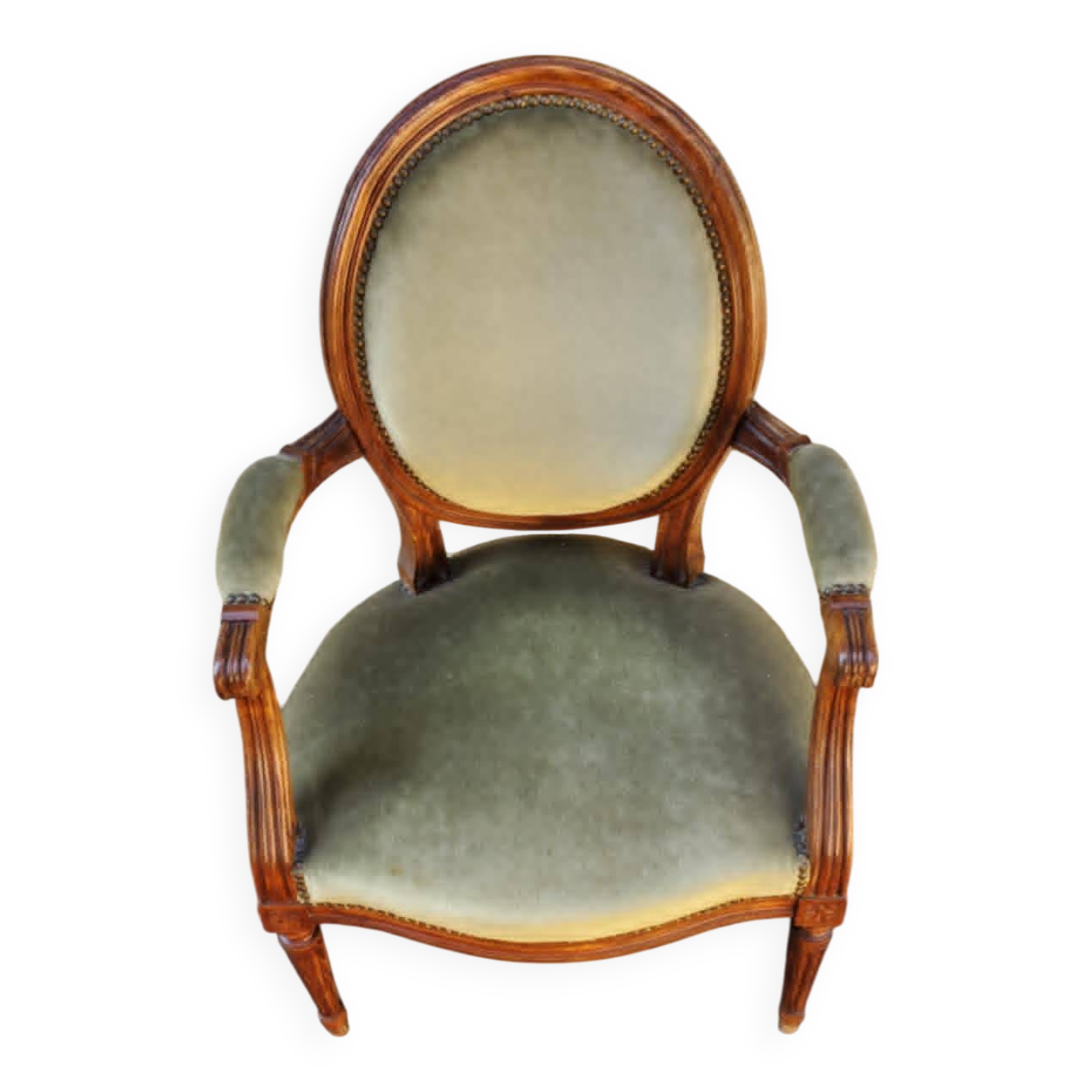 green medallion armchair