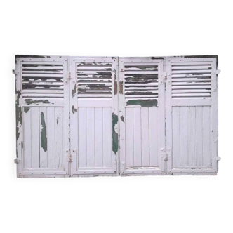 Shutters 4 leaves H148xL245cm antique oak pair 1