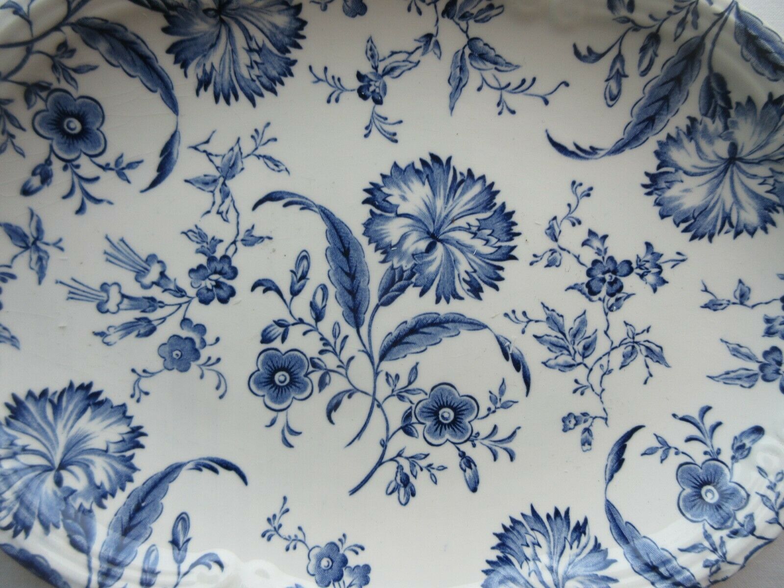 2 oval ravines Gien art deco model eyelets in blue