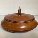 Large Scandinavian wooden box empty pocket