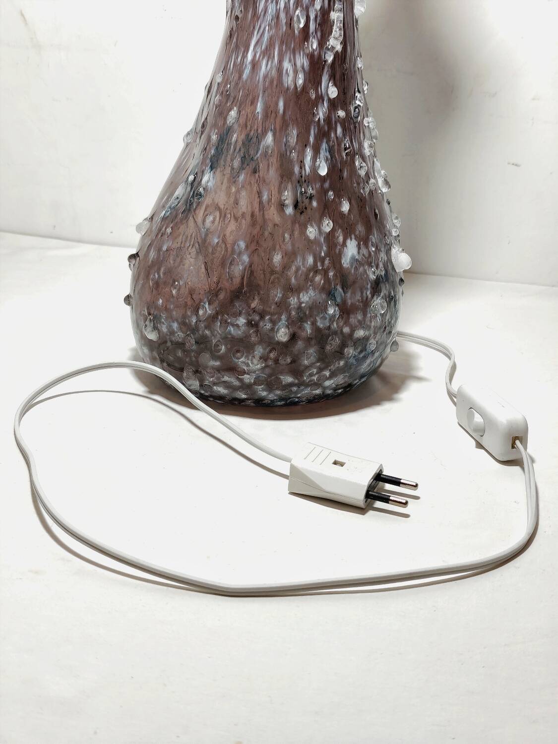 Glass table lamp. Italy, 1960s.