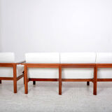 Ensemble de 4 fauteuils et 2 tables basses « Moduline » conçu par Ole Gjerlov Knudsen