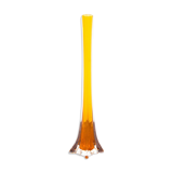 Vase en verre jaune, Pologne, années 1970
