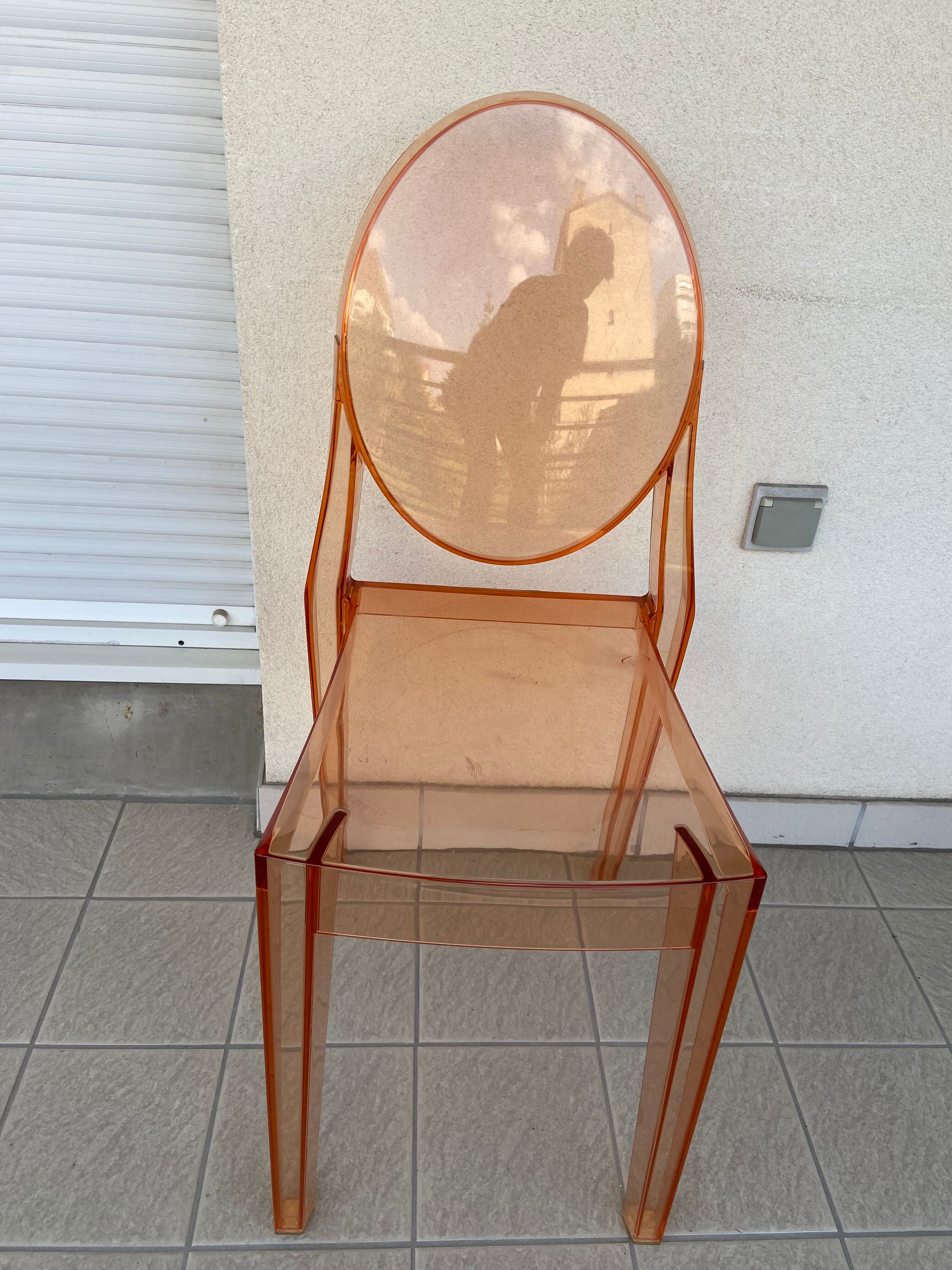 Chair Kartell Victoria Ghost pink- Philippe Starck