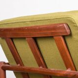 Pair of Danish Teak and fabric armchairs by Børge Jensen & Sønner 1960.